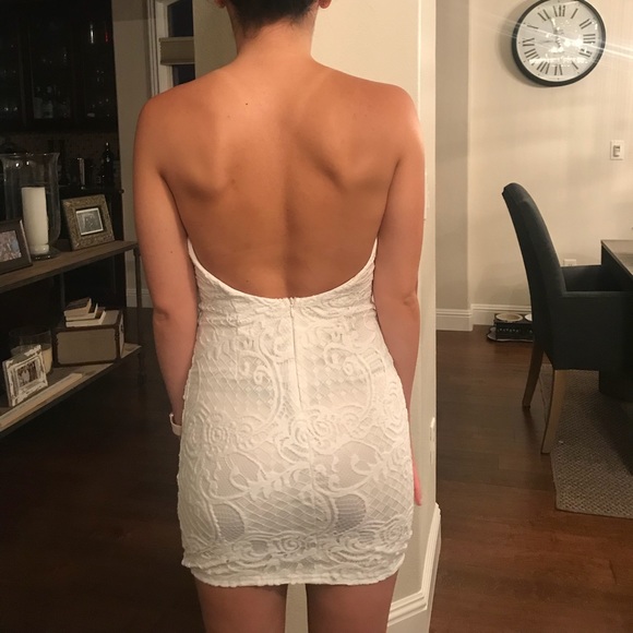 TOBI white detailed mini dress - Picture 3 of 3